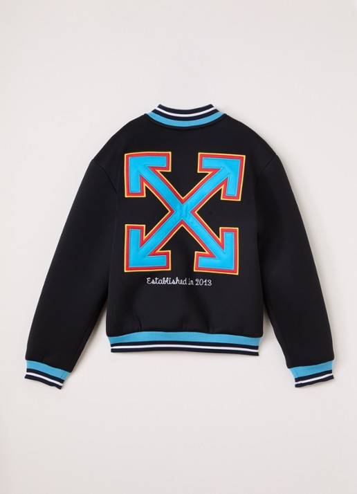 Off-White Jack met logoborduring - achterkant 3 zwart