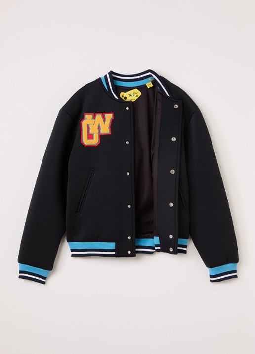 Off-White Jack met logoborduring - voorkant 2 zwart