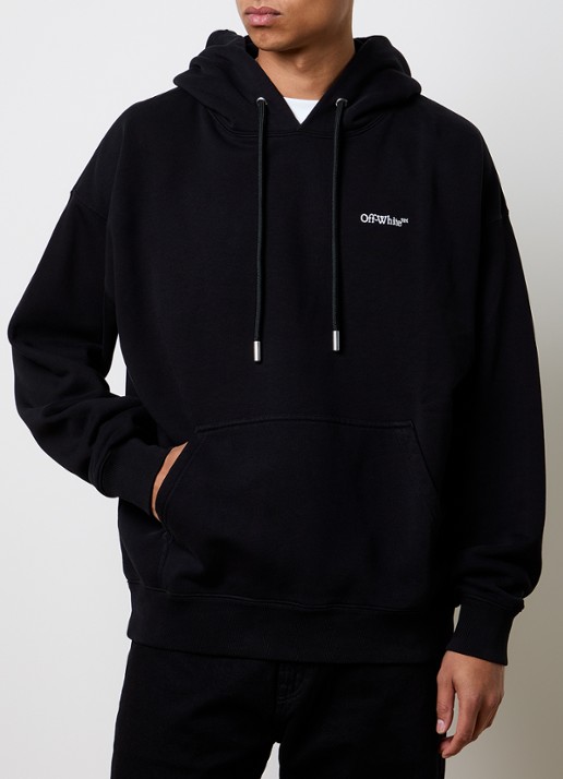 Off-White Landscape hoodie met logo- en backprint - achterkant 6 zwart