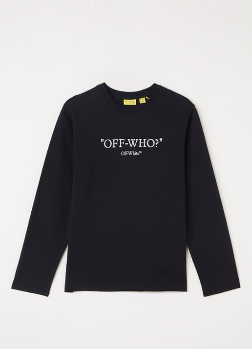 Off-White Longsleeve met logo- en backprint