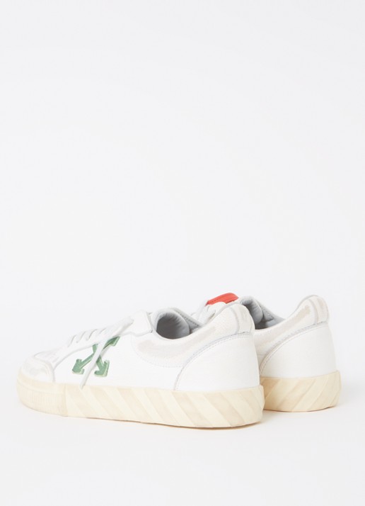 Off-White Low Vulcanized sneaker van leer - detail 4 gebroken wit