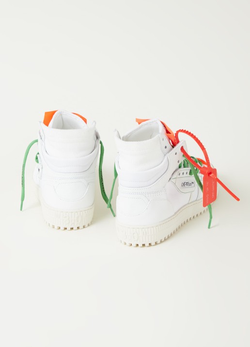 Off-White Off Court 3.0 sneaker van leer  - detail 4 wit