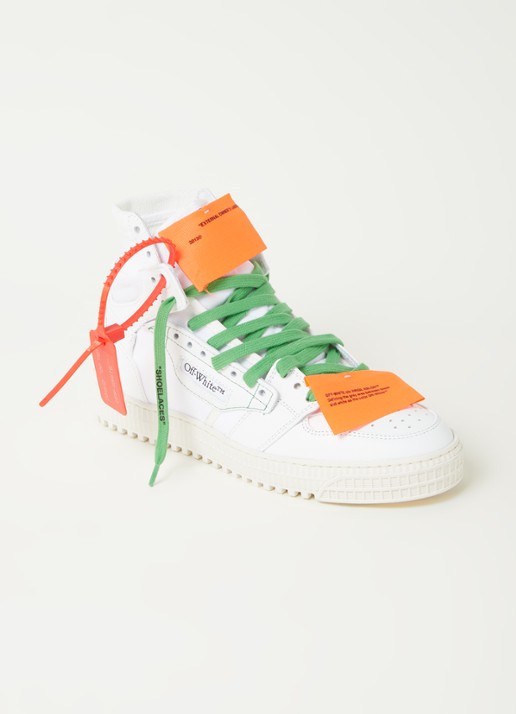 Off-White Off Court 3.0 sneaker van leer  - voorkant wit