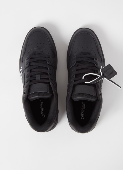 Off-White Out Of Office "For Walking" sneaker met leren details - detail 3 zwart
