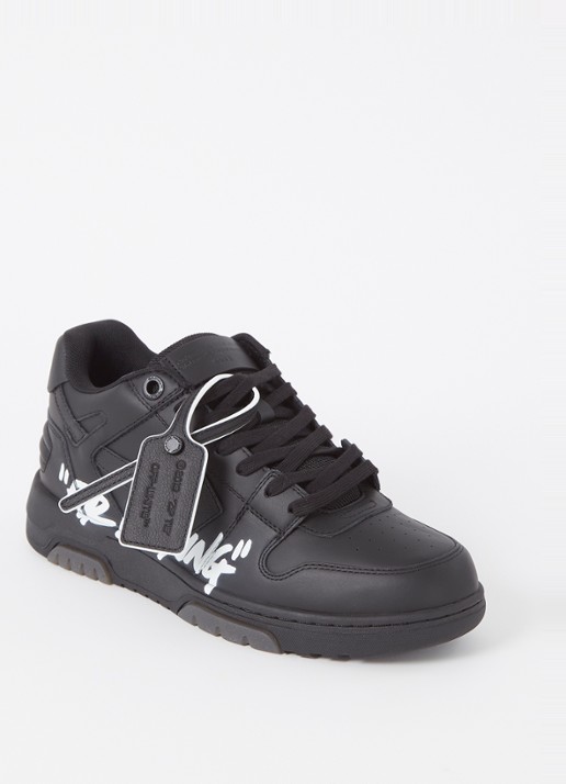 Off-White Out Of Office "For Walking" sneaker met leren details
