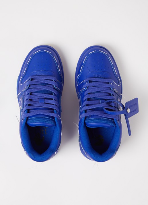 Off-White Out Of Office sneaker met leren details - detail 3 blauw