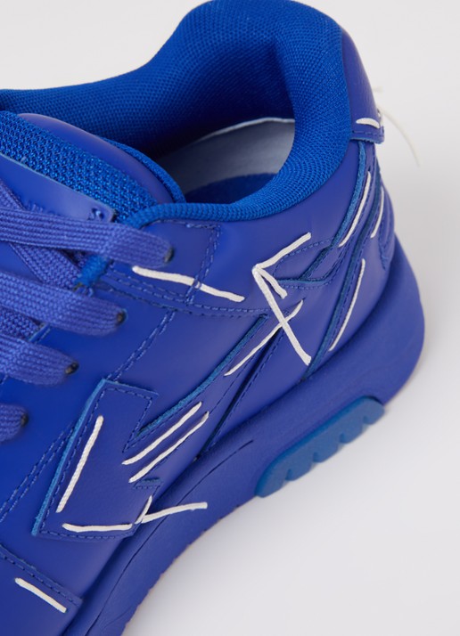 Off-White Out Of Office sneaker met leren details - detail 4 blauw
