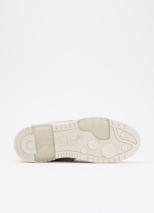 Off-White Out Of Office sneaker van kalfsleer met kalfssuède details - detail 5 beige