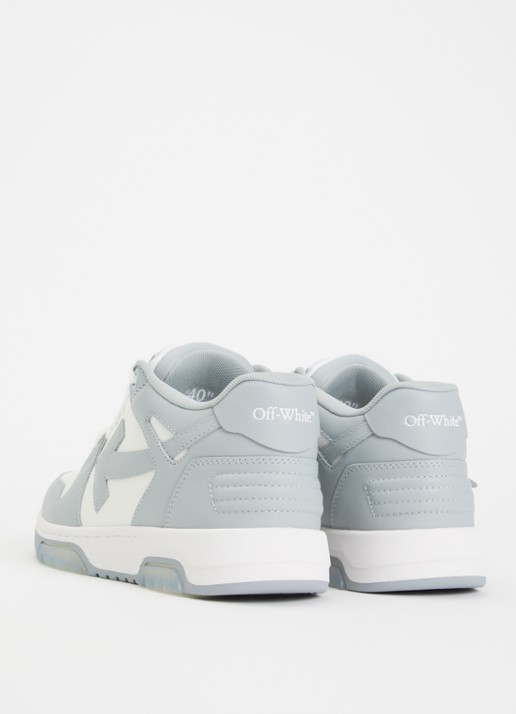 Off-White Out Of Office sneaker van kalfsleer  - achterkant grijs
