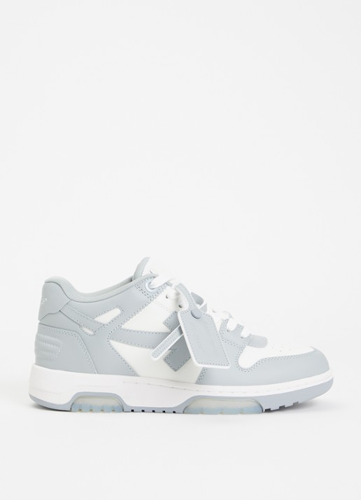 Off-White Out Of Office sneaker van kalfsleer  - voorkant 2 grijs