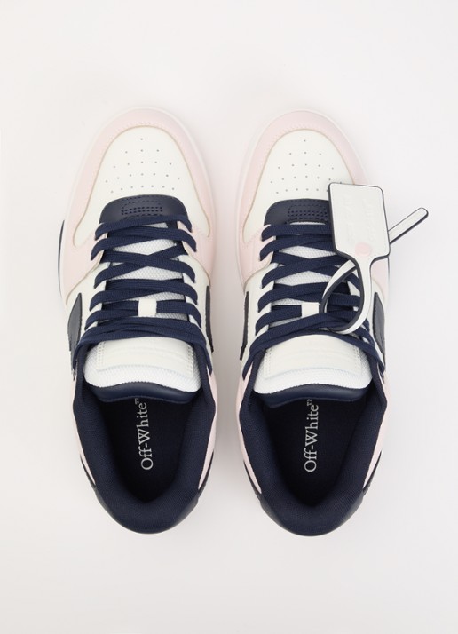 Off-White Out Of Office sneaker van kalfsleer - detail 3 lichtroze