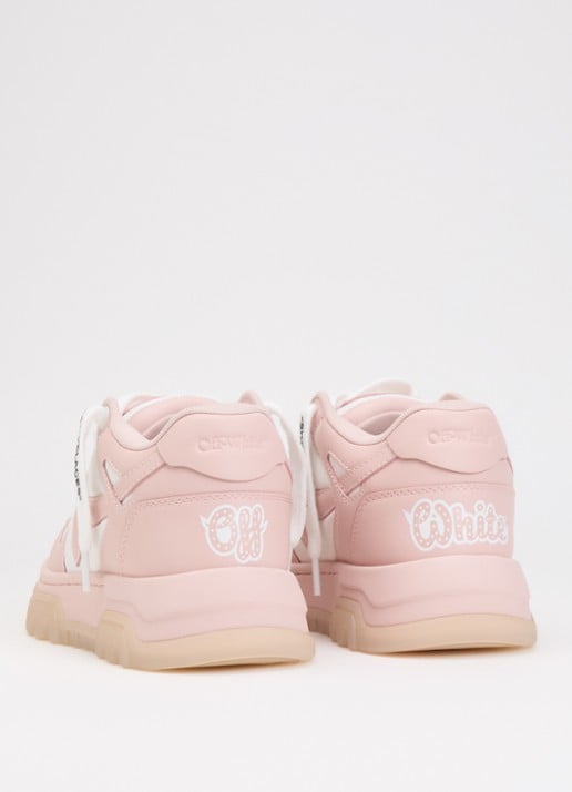 Off-White Out Of Office sneaker van kalfsleer - achterkant 6 zalmroze