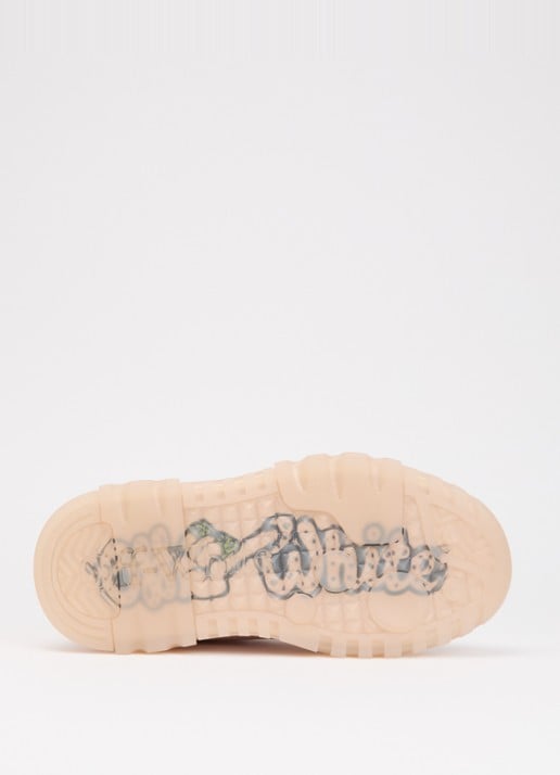 Off-White Out Of Office sneaker van kalfsleer - detail 3 zalmroze