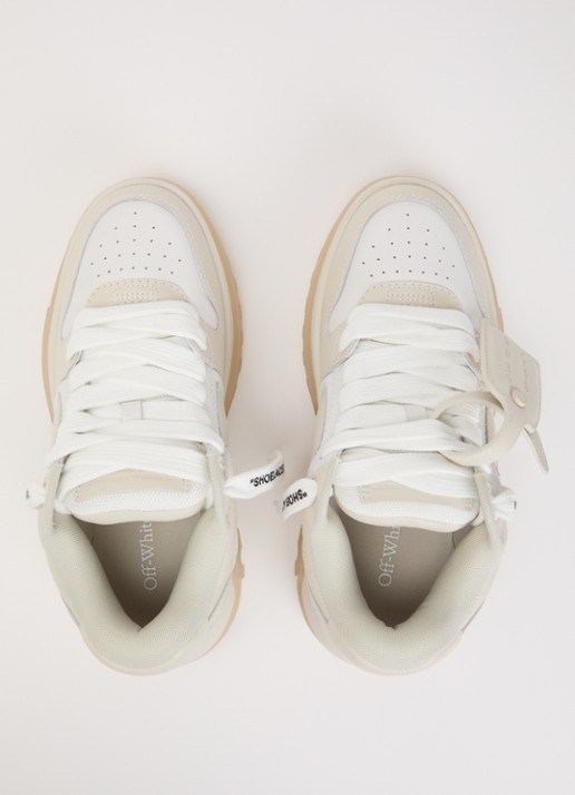 Off-White Out Of Office sneaker van kalfsleer - detail 2 beige