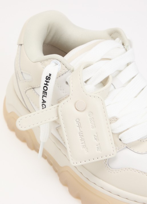 Off-White Out Of Office sneaker van kalfsleer - detail 4 beige