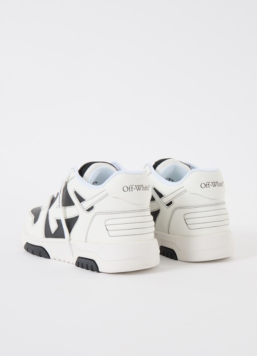 Off-White Out Of Office sneaker van kalfsleer - achterkant 3 gebroken wit