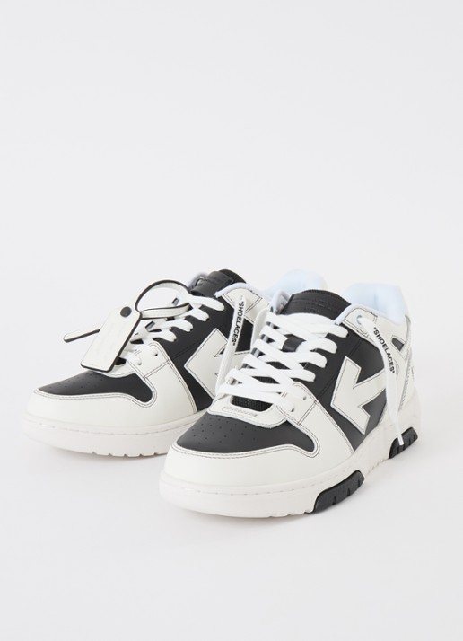 Off-White Out Of Office sneaker van kalfsleer - detail 4 gebroken wit