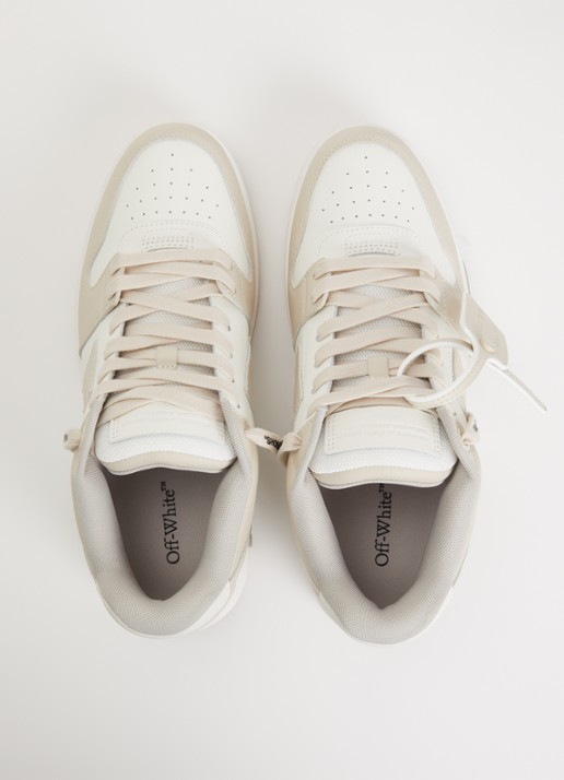 Off-White Out Of Office sneaker van kalfsleer - detail 3 beige