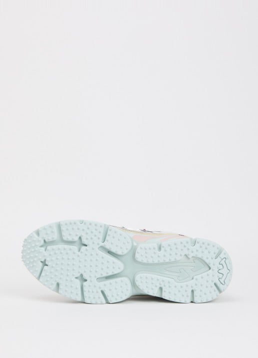Off-White Ow Be Right Back sneaker met mesh en metallic details - detail 4 lichtblauw