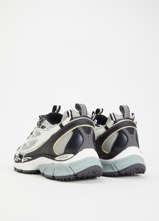 Off-White Ow Be right Back sneaker met mesh en metallic details - achterkant blauwgrijs