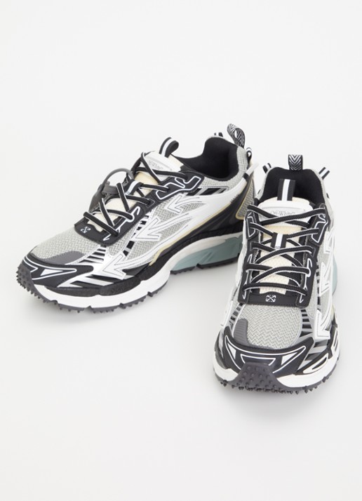 Off-White Ow Be right Back sneaker met mesh en metallic details - detail 2 blauwgrijs