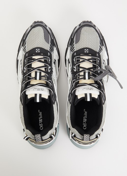Off-White Ow Be right Back sneaker met mesh en metallic details - detail 3 blauwgrijs