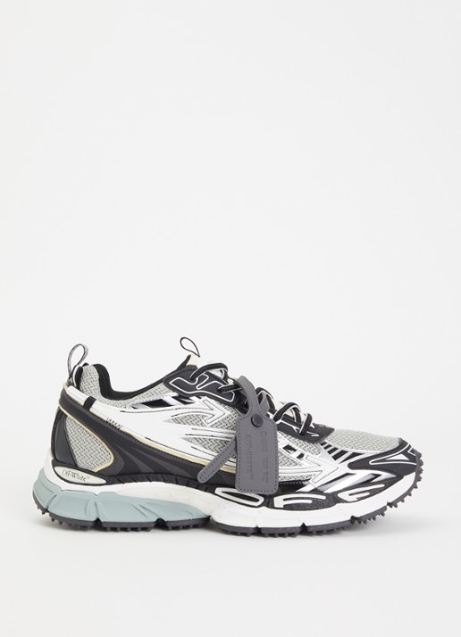 Off-White Ow Be right Back sneaker met mesh en metallic details - voorkant 6 blauwgrijs