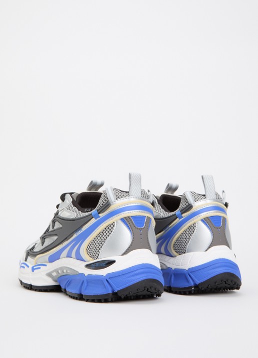 Off-White Ow Be Right Back sneaker van mesh en metallic details - achterkant 2 zilver