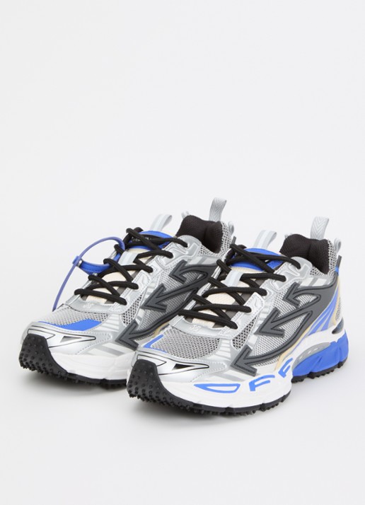 Off-White Ow Be Right Back sneaker van mesh en metallic details - detail 3 zilver