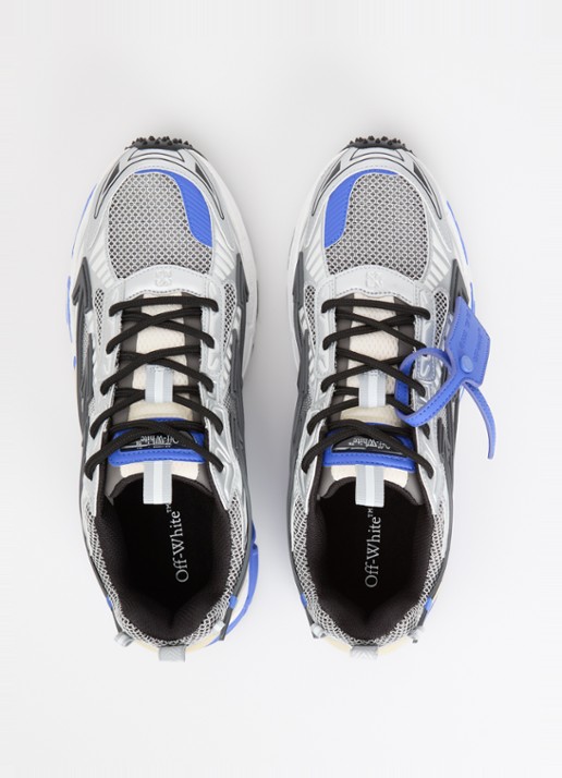 Off-White Ow Be Right Back sneaker van mesh en metallic details - detail 4 zilver