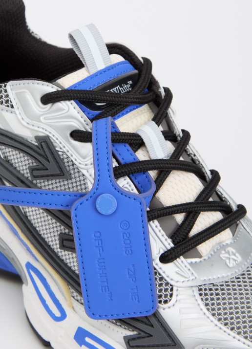 Off-White Ow Be Right Back sneaker van mesh en metallic details - detail 6 zilver