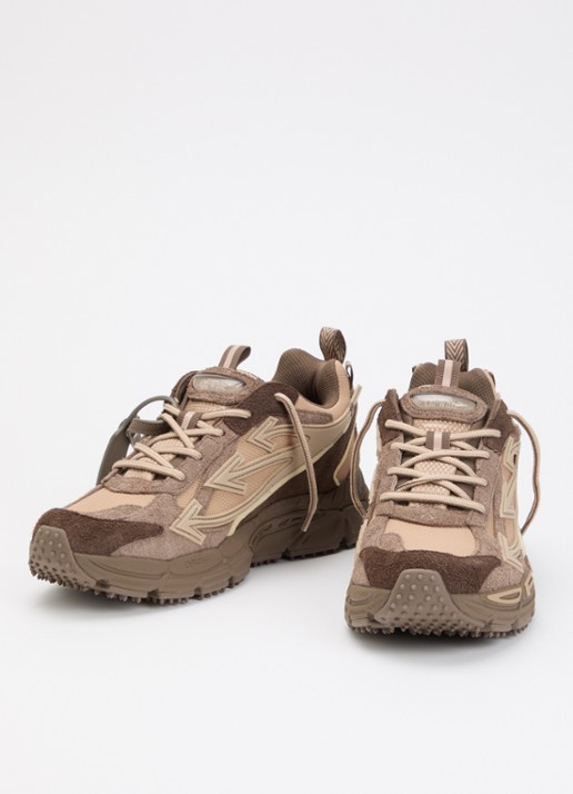 Off-White Ow Be Right Back sneaker van suède - detail 3 bruin