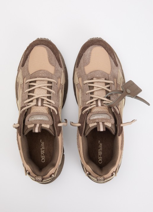 Off-White Ow Be Right Back sneaker van suède - detail 4 bruin
