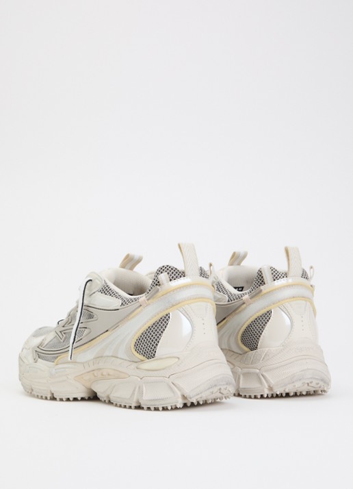 Off-White Ow Be Right Back Worn Out sneaker met mesh details - achterkant 2 beige