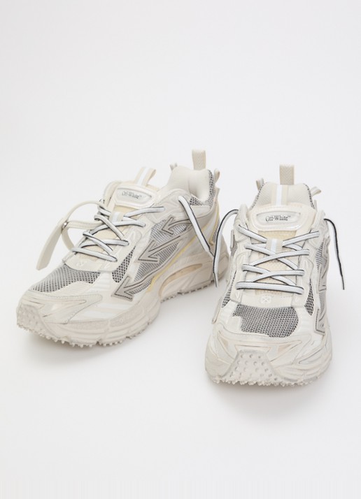 Off-White Ow Be Right Back Worn Out sneaker met mesh details - detail 3 beige