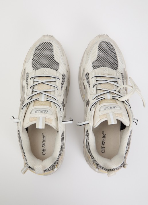 Off-White Ow Be Right Back Worn Out sneaker met mesh details - detail 4 beige