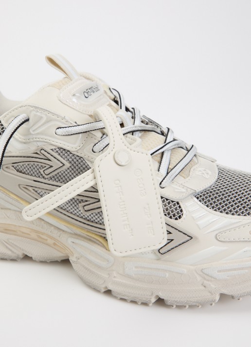Off-White Ow Be Right Back Worn Out sneaker met mesh details - detail 6 beige