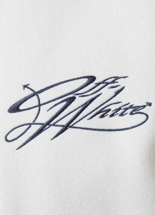 Off-White Script arrow jack in wolblend met backprint - detail 3 gebroken wit