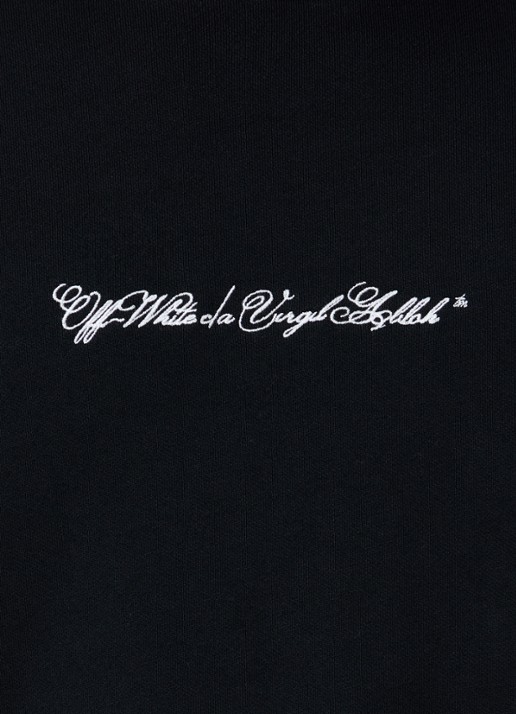Off-White Script Arrow sweater met logoborduring - detail 2 zwart