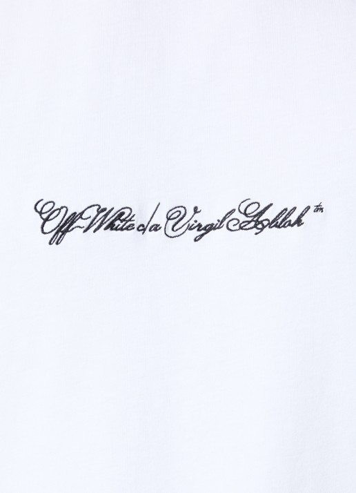 Off-White Script Arrow T-shirt met logoborduring - detail 5 wit