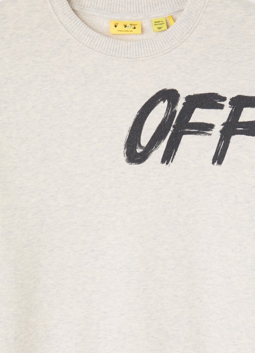 Off-White Shared sweater met logo  - detail grijsmele