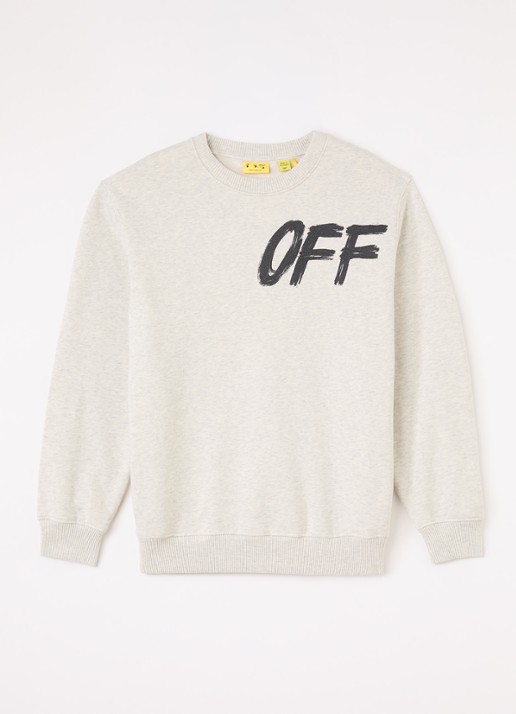 Off-White Shared sweater met logo  - voorkant 2 grijsmele