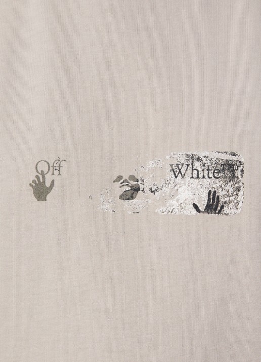 Off-White Spices Arrow Skate T-shirt met logo- en backprint - detail 4 beige