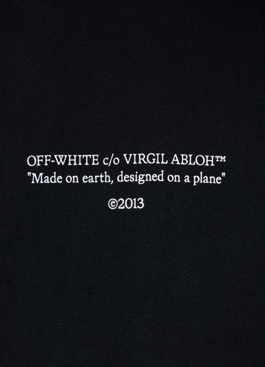 Off-White Statement hoodie met logoprint - detail 4 zwart