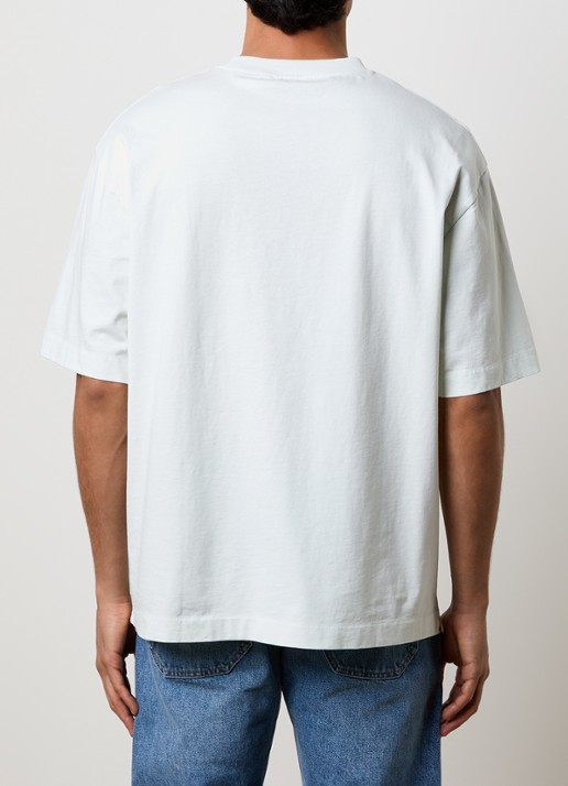 Off-White Statement T-shirt met logoprint - achterkant mint