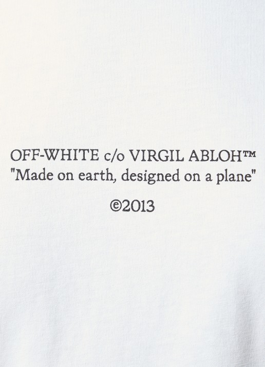 Off-White Statement T-shirt met logoprint - detail 5 mint