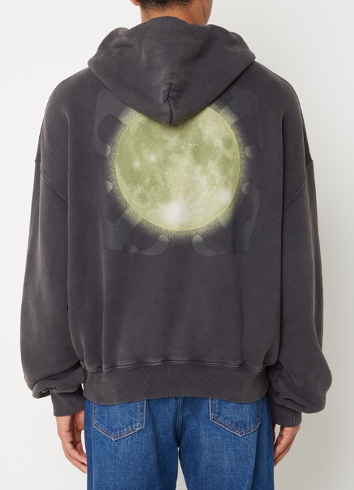 Off-White Super Moon hoodie met backprint  - detail 3 antraciet