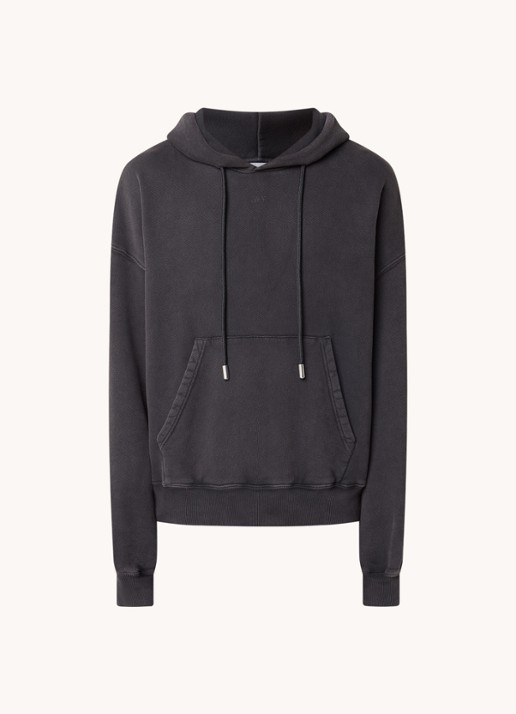 Off-White Super Moon hoodie met backprint  - voorkant antraciet