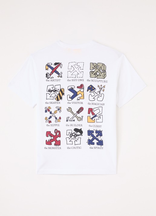 Off-White T-shirt met logo  - voorkant 2 wit