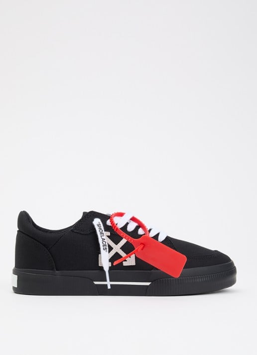 Off-White Vulcanized Low sneaker met logo - voorkant 2 zwart